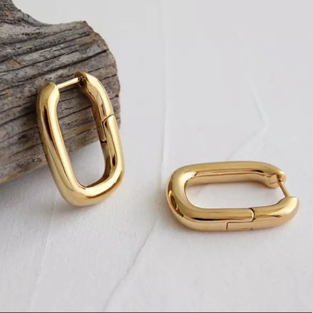 Gold plated Hoop Earrings - Picture 4 of 10